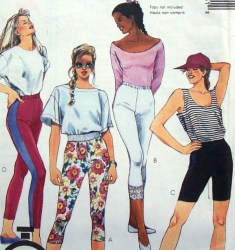 5123  MCCALLS STRETCH 90 MIN PANEL CROP PANTS, SHORTS PATTERN 6,8 X-SM, SMALL  OR MED 14,16 CHOICE UNCUT